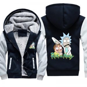 Rick and Morty Jackets - Solid Color Rick and Morty Series Spoof Cute Fleece Jacket