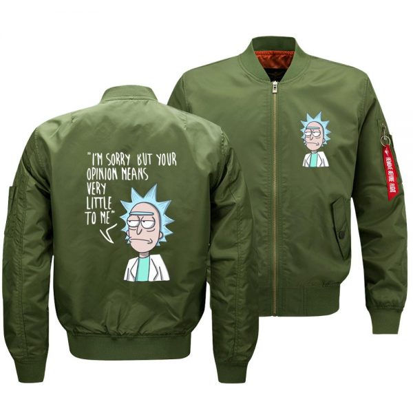 Rick and Morty Jackets - Solid Color Rick and Morty Super Cool Flight Suit Fleece Jacket