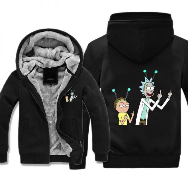 Rick and Morty Middle Finger  Jackets -  Winter Jacket