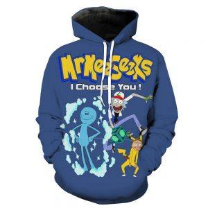Rick and Morty Pokemon Hoodie - Rick and Morty x Pokemon Clothes