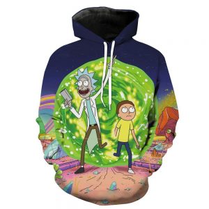 Rick and Morty Portal Hoodie - Rick and Morty Clothing