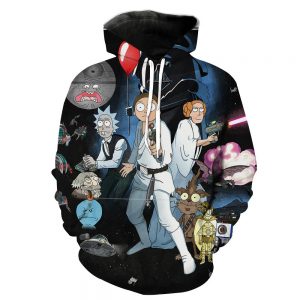 Rick and Morty Star Wars Hoodie - Rick and Morty x Star Wars Clothes