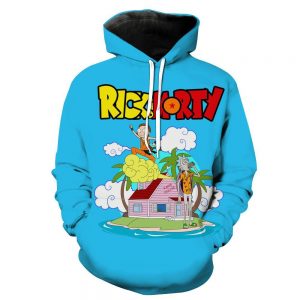 Rick and Morty x Dragon Ball Hoodies - Crossover Pullover Hoodie
