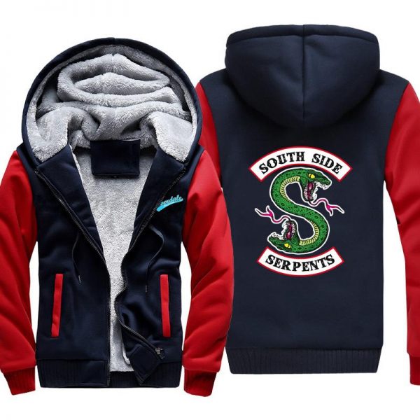 Riverdale Jackets - Solid Color Riverdale Double-headed snake Logo Icon Fleece Jacket