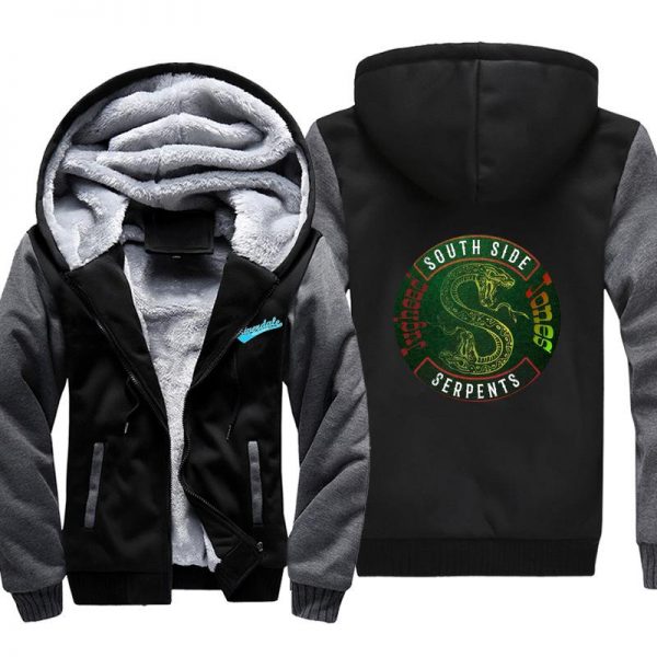 Riverdale Jackets - Solid Color Riverdale Double-Headed Snake Terror Fleece Jacket