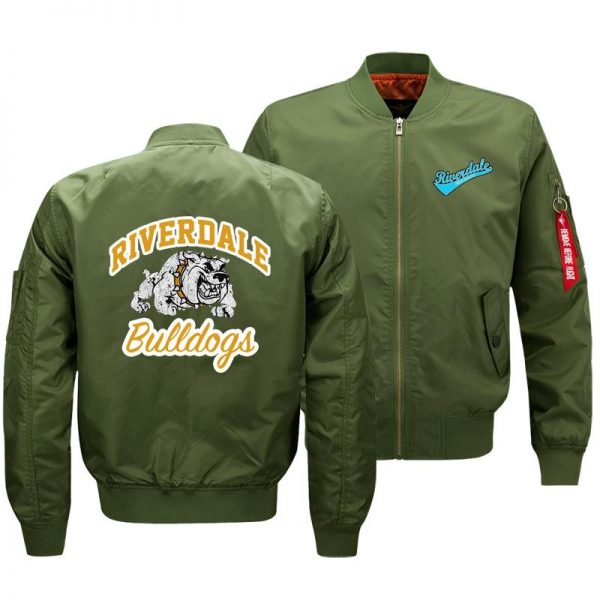 Riverdale Jackets - Solid Color Riverdale Series bulldogs Icon Fleece Jacket