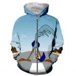 Road Runner & Wile E Coyote Cartton 3D Printed Hoodies