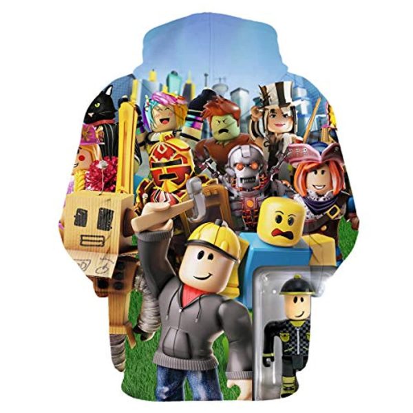 Roblox Hoodie - 3D Print Hooded Pullover for Teens