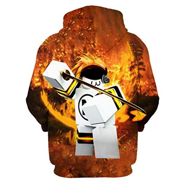 Roblox Hoodie - 3D Print Hooded Pullover for Teens