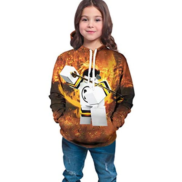 Roblox Hoodie - 3D Print Hooded Pullover for Teens