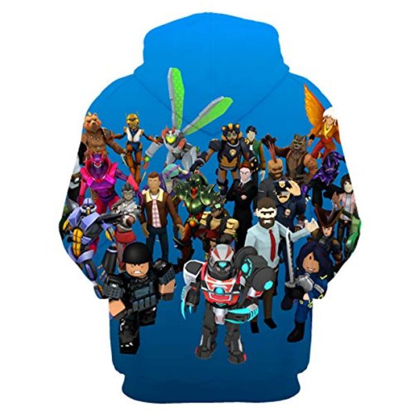 Roblox Hoodie - 3D Print Hooded Pullover for Teens