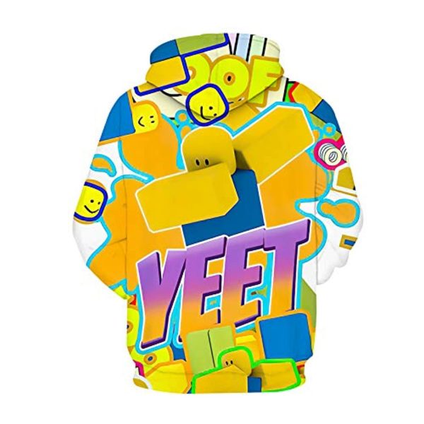 Roblox Hoodie - 3D Print Hooded Pullover for Teens