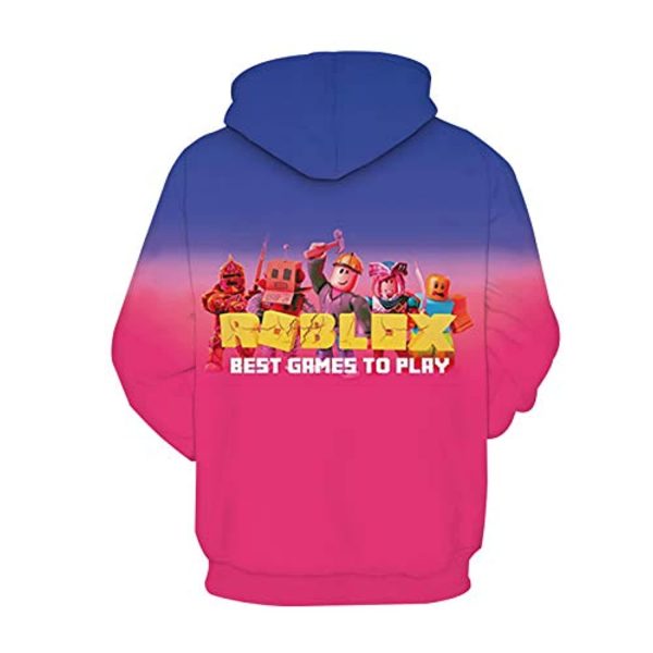 Roblox Hoodie - 3D Print Hooded Pullover for Teens