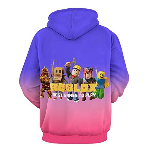 Roblox Hoodie - 3D Print Hooded Pullover for Teens