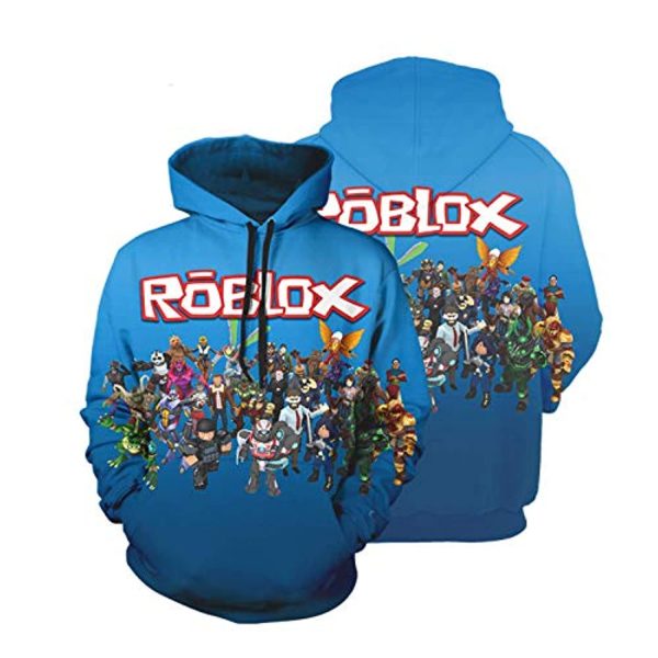 Roblox Hoodie - 3D Print Hooded Pullover for Teens