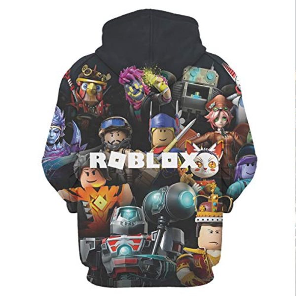Roblox Hoodie - 3D Print Hooded Pullover for Teens