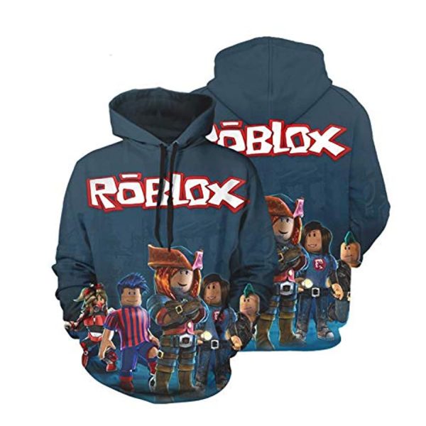 Roblox Hoodie - 3D Print Hooded Pullover for Teens