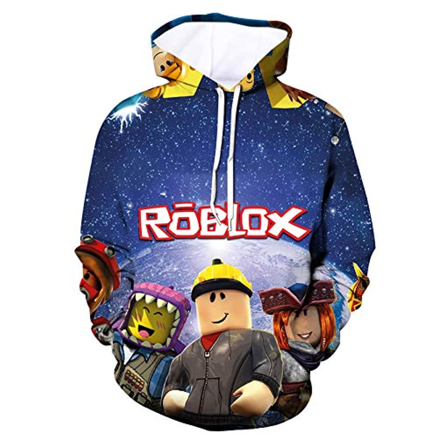 Roblox 3D Character Boys Girls Gaming Gamer Hoodie T Shirt Hoody Gift  Winter