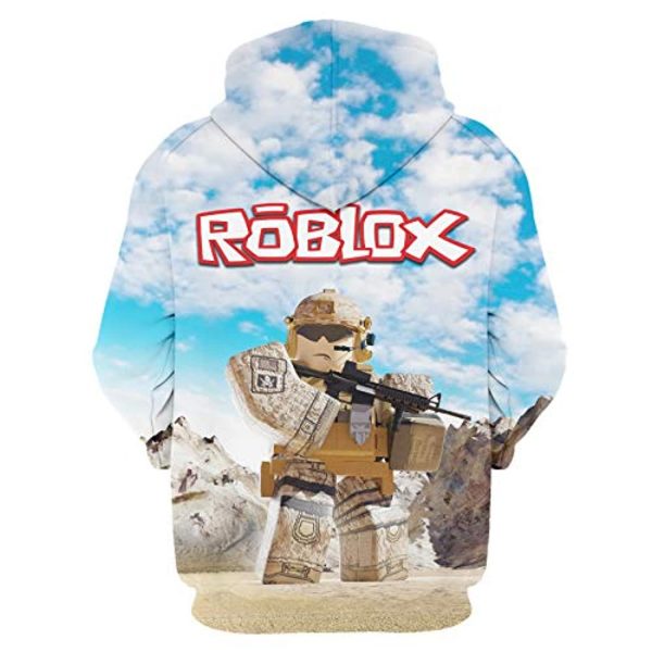 Roblox Hoodie - 3D Print Hooded Pullover for Teens