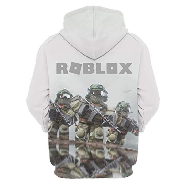 Roblox Hoodie - 3D Print Hooded Pullover for Teens