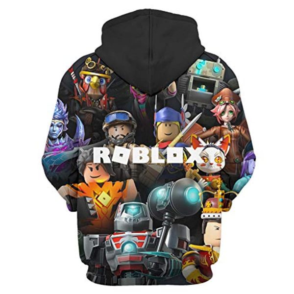 Roblox Hoodie - 3D Print Hooded Pullover for Teens