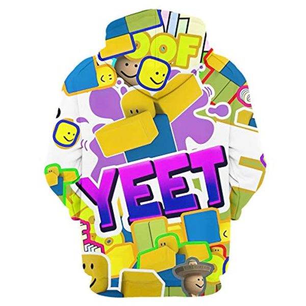 Roblox Hoodie - YEET 3D Print Hooded Pullover for Teens