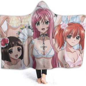 Rosario Vampire Hooded Blanket - Flannel Blanket