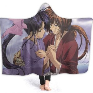 Rurouni Kenshin Pilling Proof Flannel Hooded Blanket