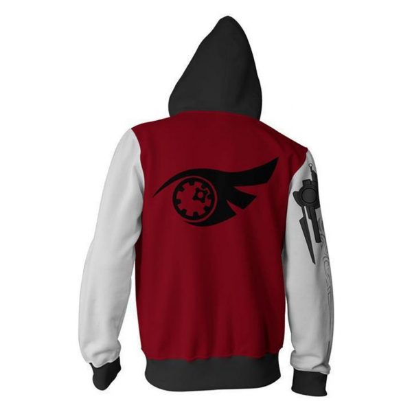 RWBY Anime Cosplay Costume Sweatshirt Zip Up Hoodie
