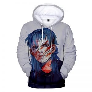 Sally Face Hoodies - Sally Face Game Series Sally Mask White Hoodie