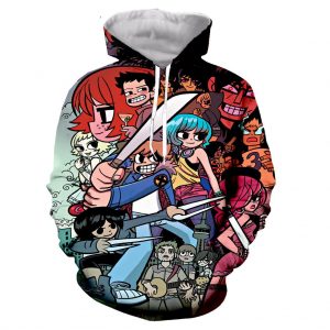 Scott Pilgrim vs the World 3D Printed Long Sleeves Hoodies Sweatshirts Pullovers