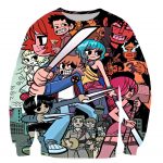 Scott Pilgrim vs the World 3D Printed Long Sleeves Hoodies Sweatshirts Pullovers