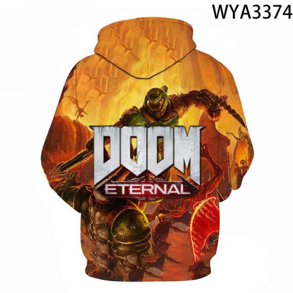 Shooting Game Doom Eternal 3D Print Hoodies Pullover