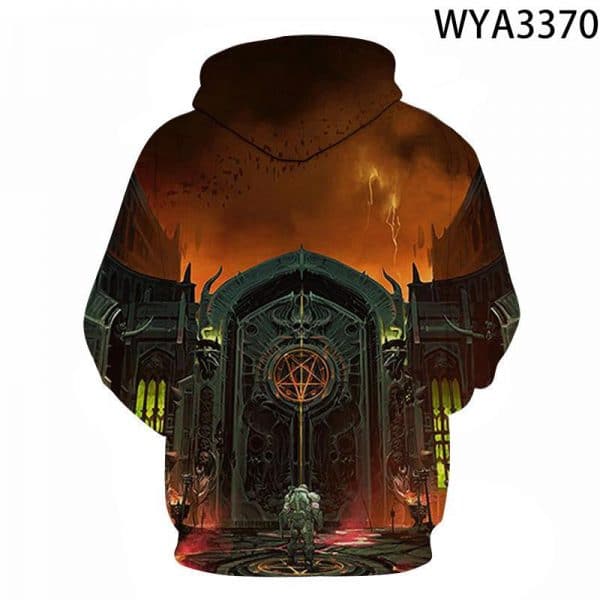 Shooting Game Doom Eternal 3D Print Hoodies Pullover