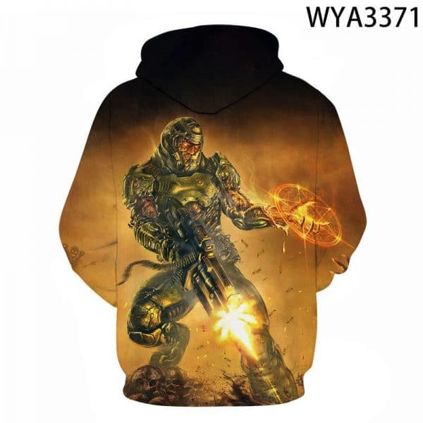 Shooting Game Doom Eternal 3D Print Hoodies Pullover