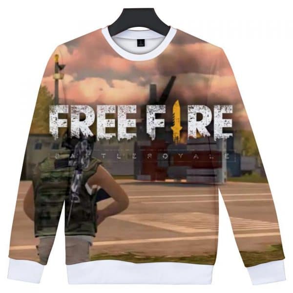 Shooting Game Free Fire 3D Print Crewneck Sweatshirt