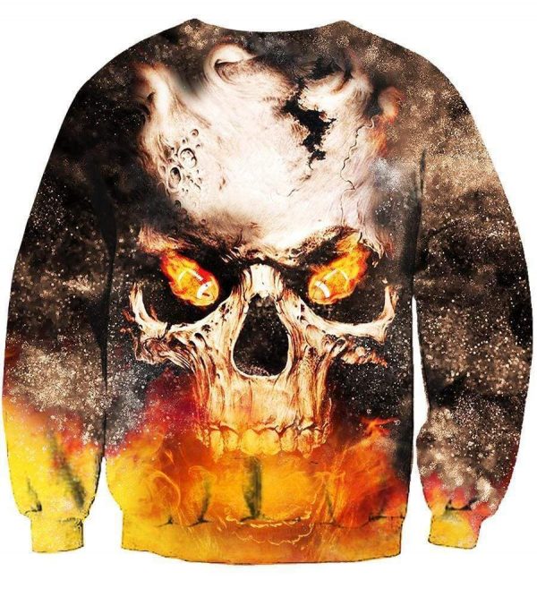 Skull Denver Broncos Hoodies - Pullover Grey Hoodie