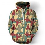 Sloth Pattern Hoodie