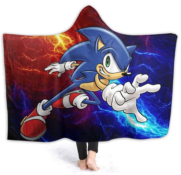 So-nic The Hedgehog Game Hooded Blanket - Fashion Design Blanket