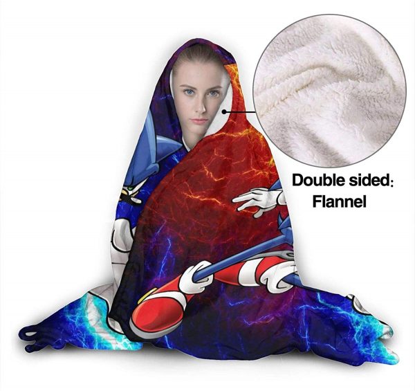 So-nic The Hedgehog Game Hooded Blanket - Fashion Design Blanket