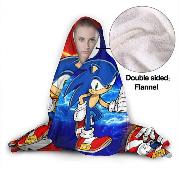 So-nic The Hedgehog Game Hooded Blanket - Fashion Design Blanket