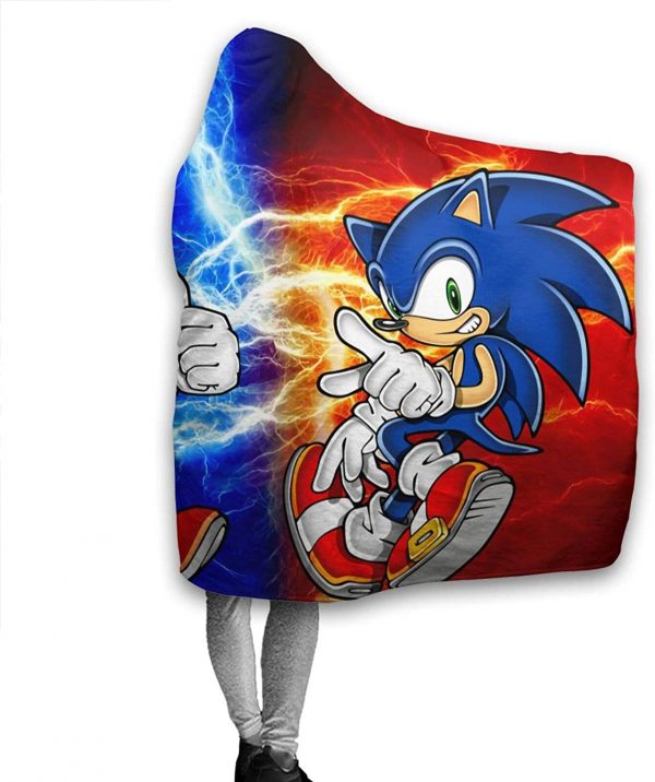 So-nic The Hedgehog Game Hooded Blanket - Fashion Design Blanket