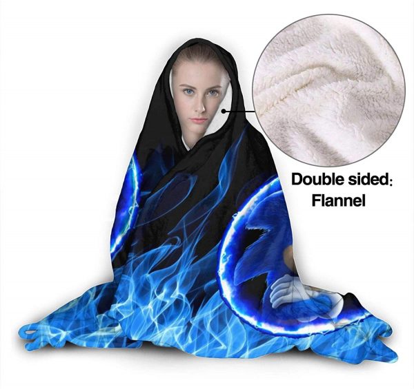So-nic The Hedgehog Hooded Blanket - Fashion Design Blanket