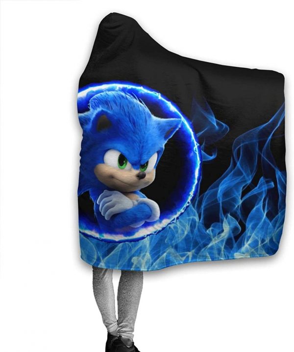 So-nic The Hedgehog Hooded Blanket - Fashion Design Blanket