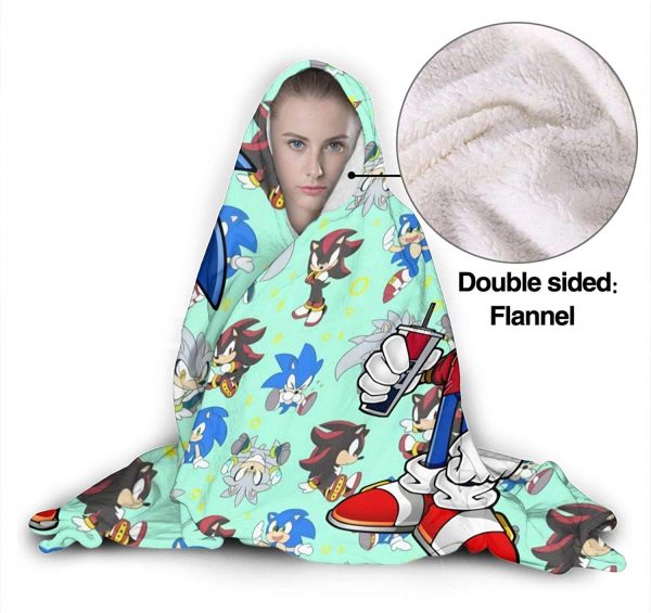 So-nic The Hedgehog Hooded Blanket - Fashion Design Blanket