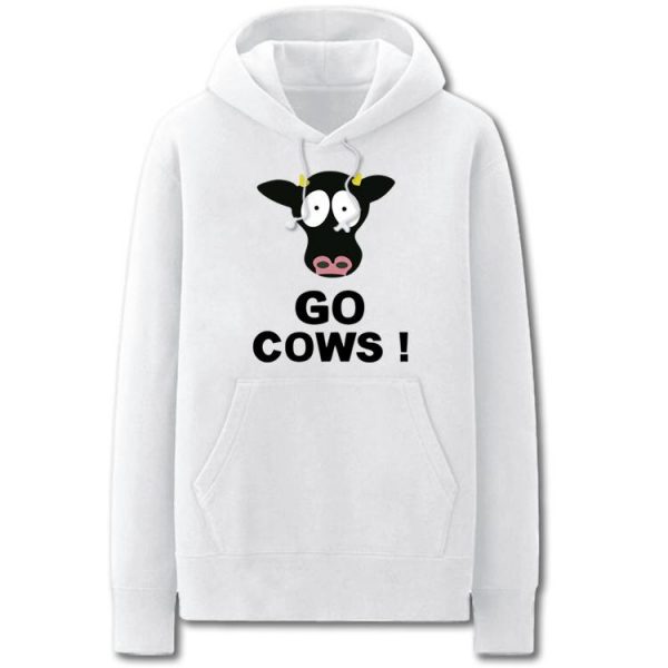 South Park Hoodies - Solid Color Funny Go Cows Cartoon Style Fleece Hoodie
