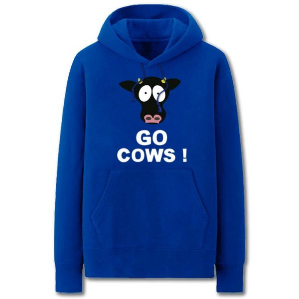 South Park Hoodies - Solid Color Funny Go Cows Cartoon Style Fleece Hoodie