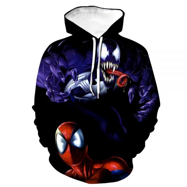 Spider-Man Hoodies - Marvels Spider-Man and Venom Animated 3D Hoodie