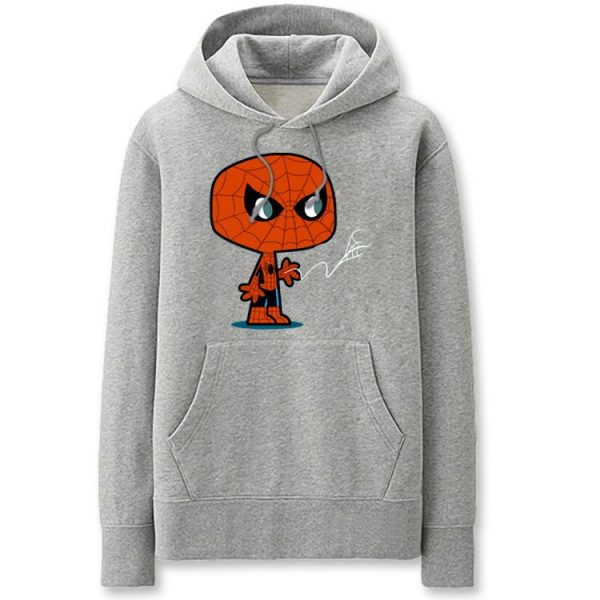 Spiderman Hoodies - Solid Color Spiderman Cartoon Style Super Cute Fleece Hoodie