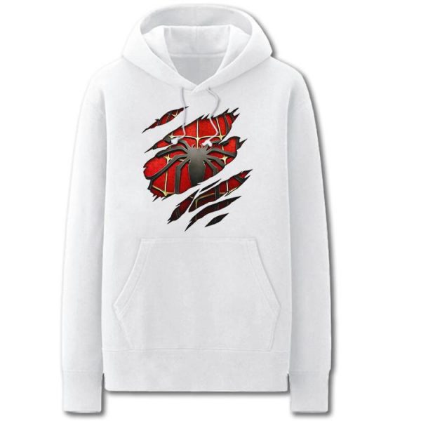Spiderman Hoodies - Solid Color Spiderman Logo Icon Fleece Hoodie